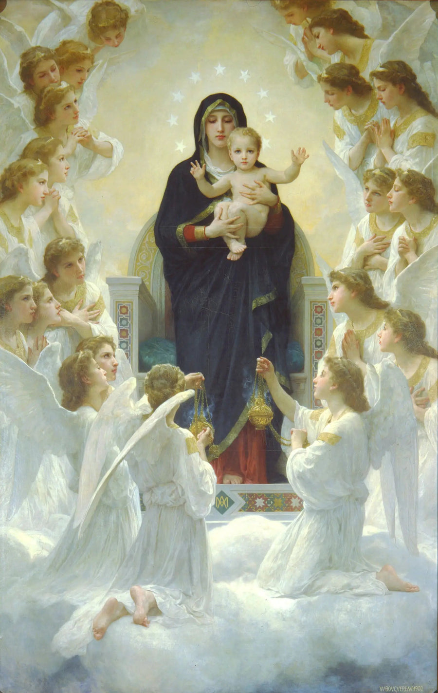 Jomfruen med englene - Bouguereau