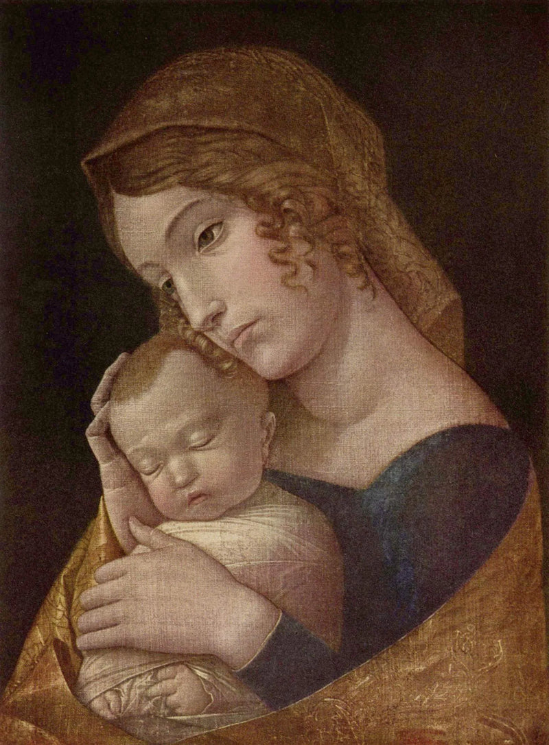 Jomfruen med den sovende barnet - Andrea Mantegna