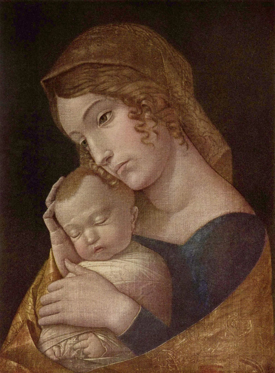 Jomfruen med den sovende barnet - Andrea Mantegna