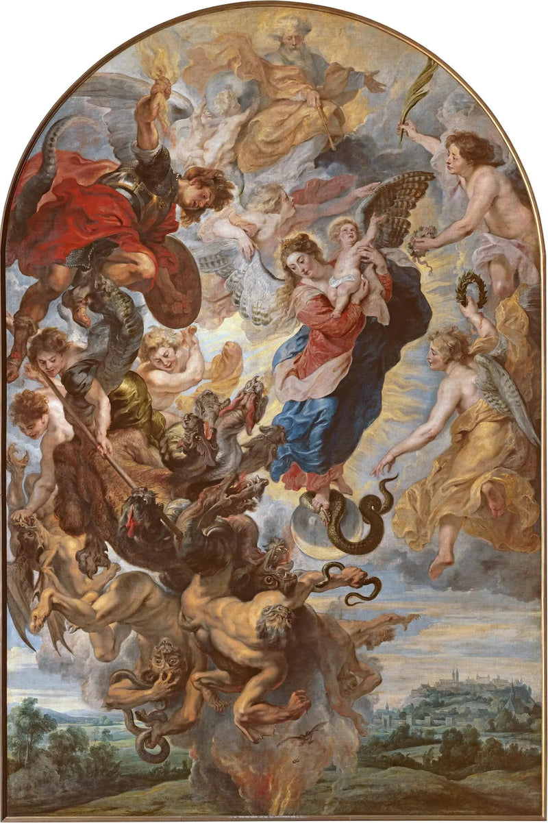 Jomfruen som apokalyptisk kvinne på månen - Peter Paul Rubens