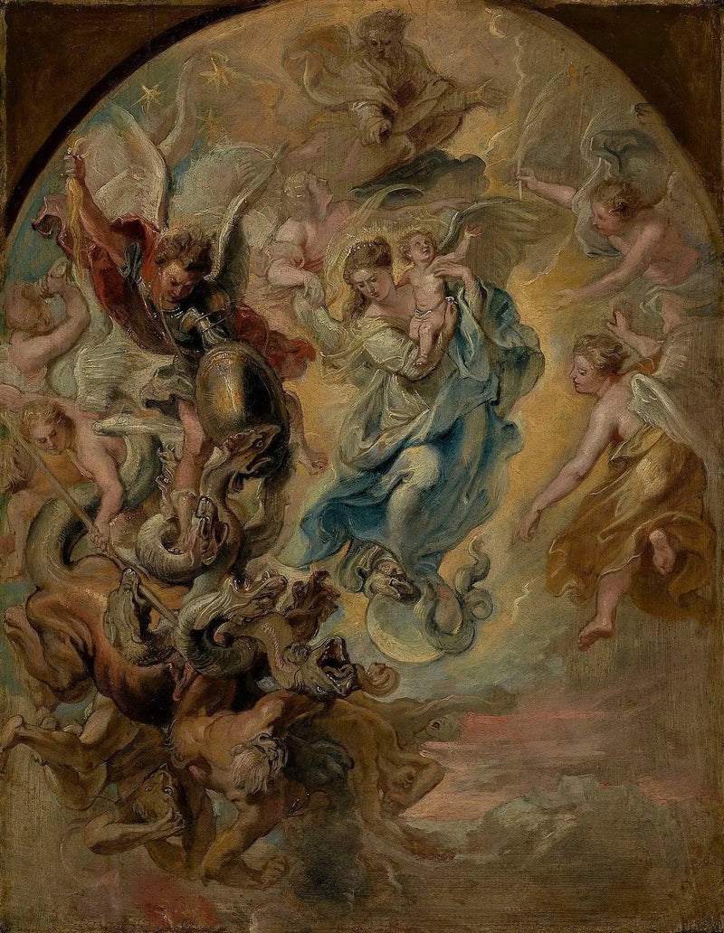 Jomfruen som Apocalypse-kvinnen - Peter Paul Rubens
