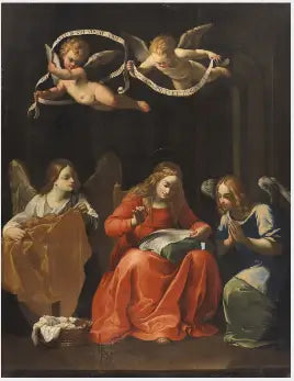 Jomfruen som syr eller Jomfruen ved Annunsjonen - Guido Reni