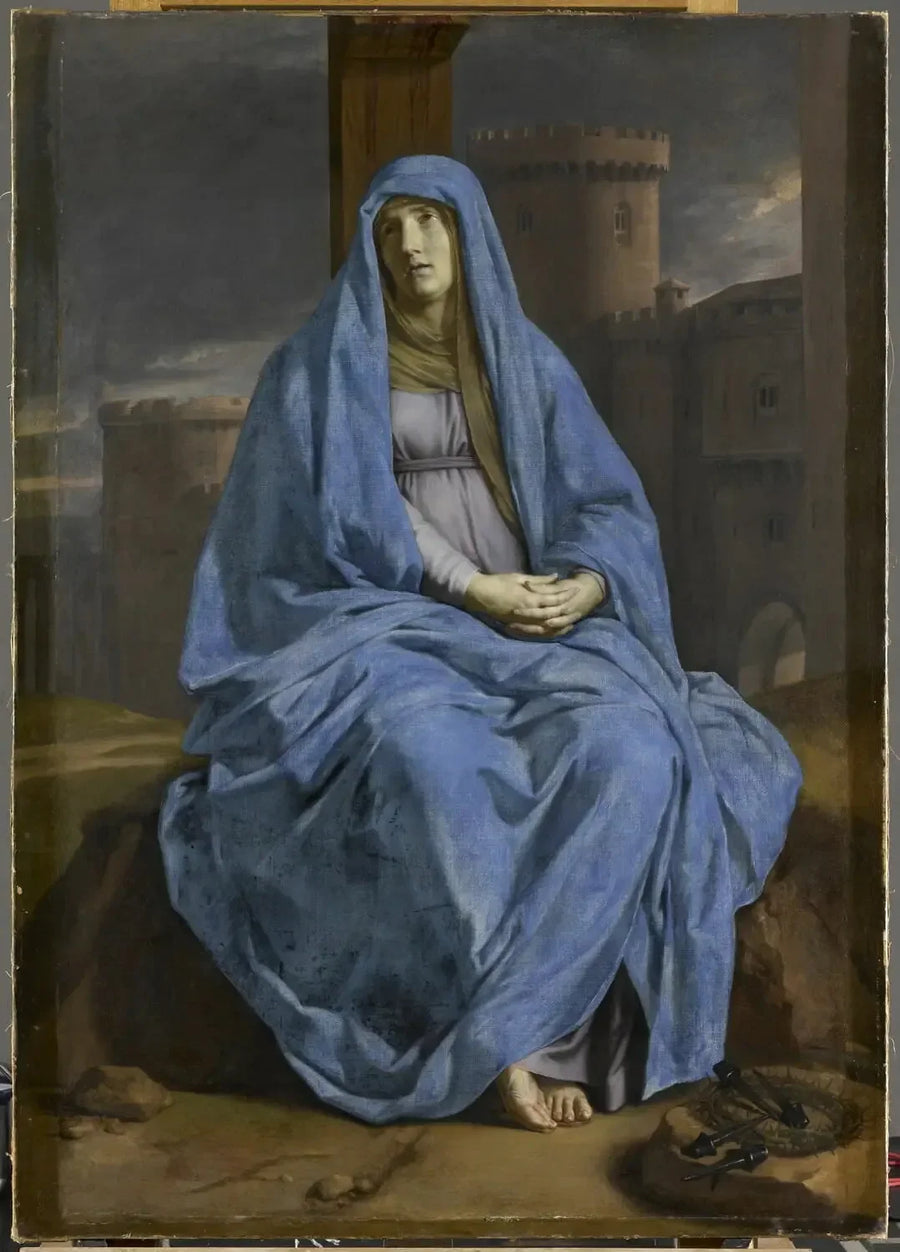 Jomfruen av sorg ved foten av korset - Philippe de Champaigne