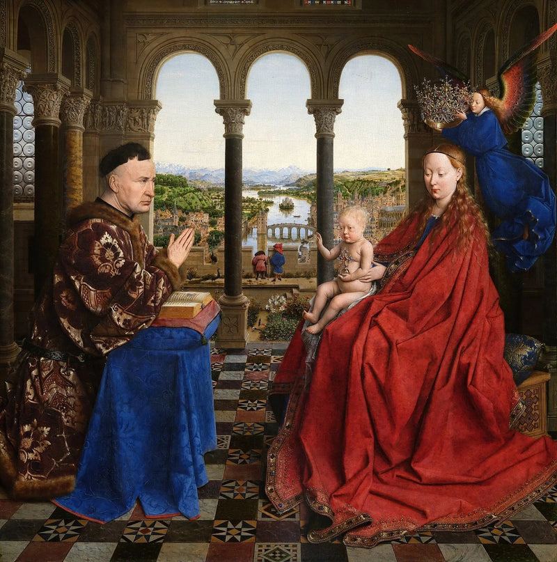 Den klerikale Rolin-jomfruen - Jan van Eyck

Source:
La Vierge du chancelier Rolin - Jan van Eyck