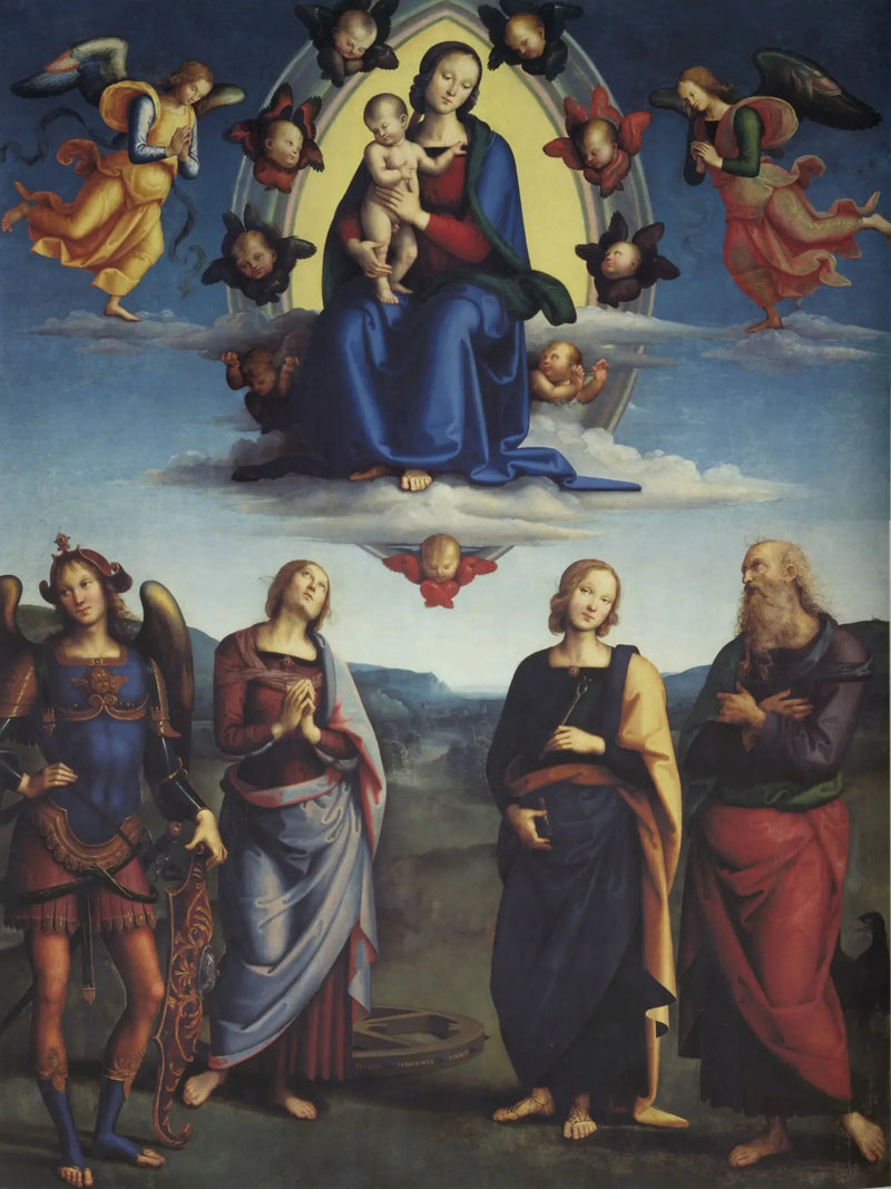 Jomfruen i herlighet og hellige - Pietro Perugino