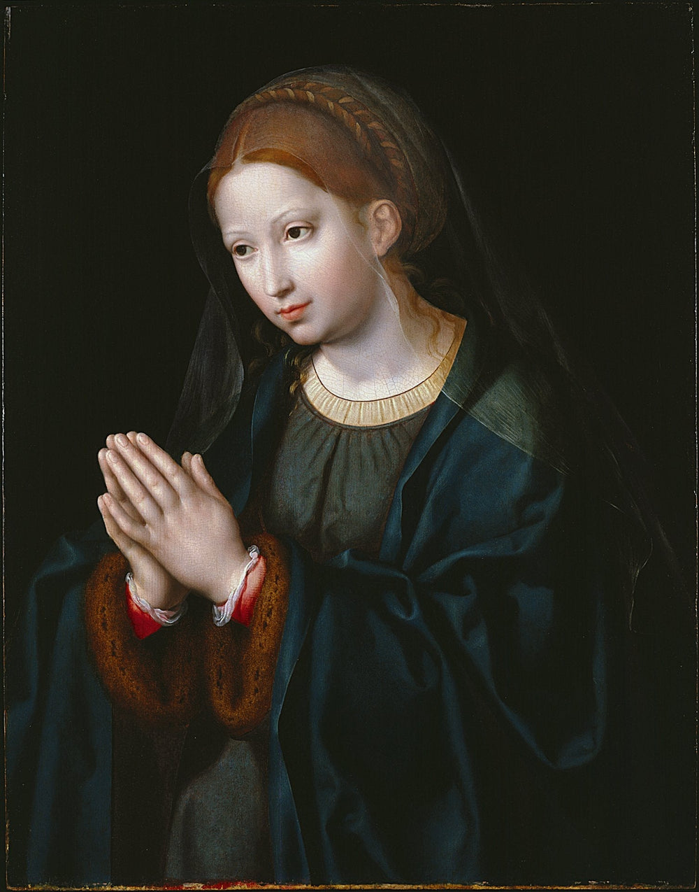 La Vierge en prière - Joos van Cleve image 1 reproduction artisanale de tableau
