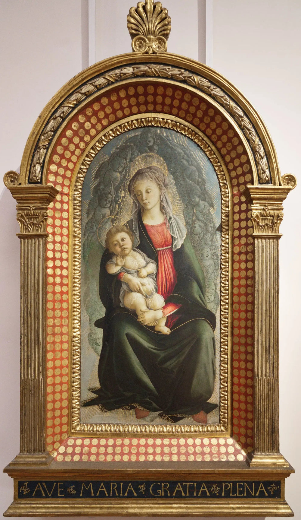 La Vierge et l'Enfant dans une gloire de séraphins - Sandro Botticelli image 1 reproduction de peinture à l’huile