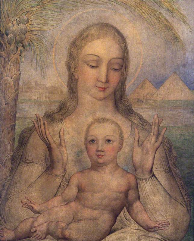 Jomfruen og barnet i Egypt - William Blake