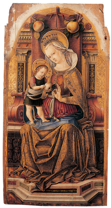 Jomfruen og barnet i majestet - Carlo Crivelli