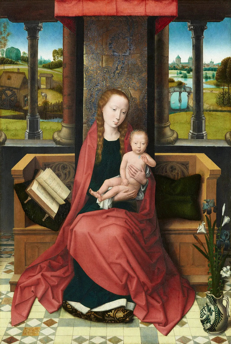 Jomfruen og barnet på trone - Hans Memling