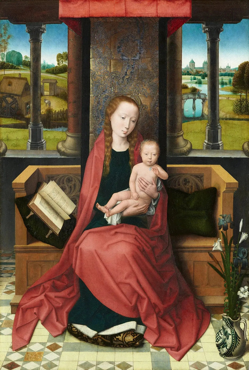 Jomfruen og barnet på trone - Hans Memling