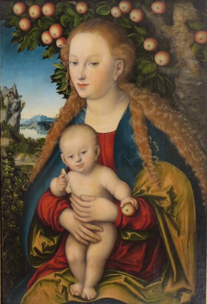 Jomfruen og Jesusbarnet under epletreet - Lucas Cranach den eldre
