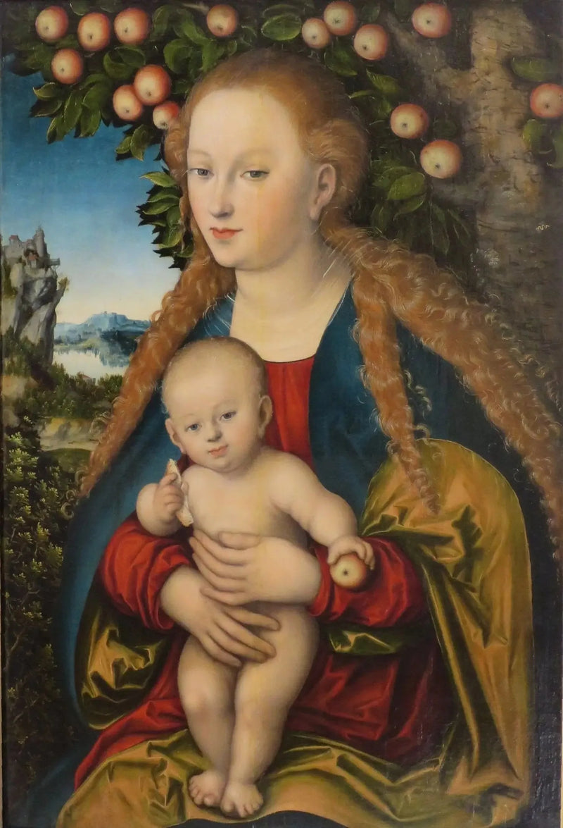 Jomfruen og Jesusbarnet under epletreet - Lucas Cranach den eldre