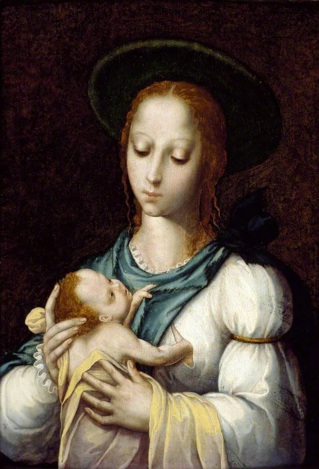 Jomfruen og barnet - Luis de Morales