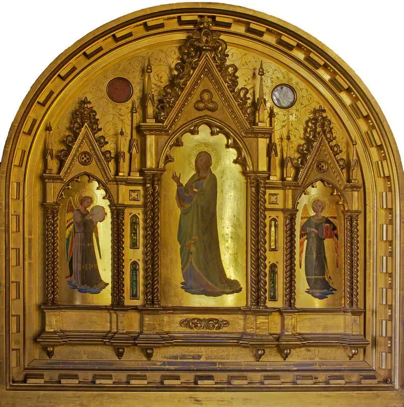 Jomfruen, flankert av musiserende engler - Fra Angelico

Source:
La Vierge, flanquée d'anges musiciens - Fra Angelico