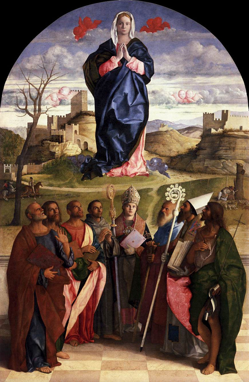 Jomfru Maria i herlighet med de hellige - Giovanni Bellini