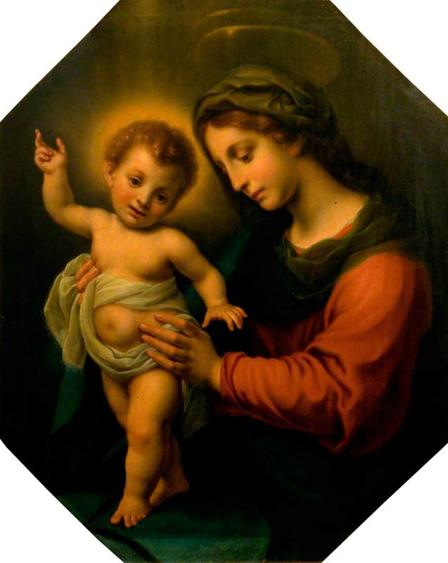 Jomfruen som holder barnet stående - Carlo Dolci