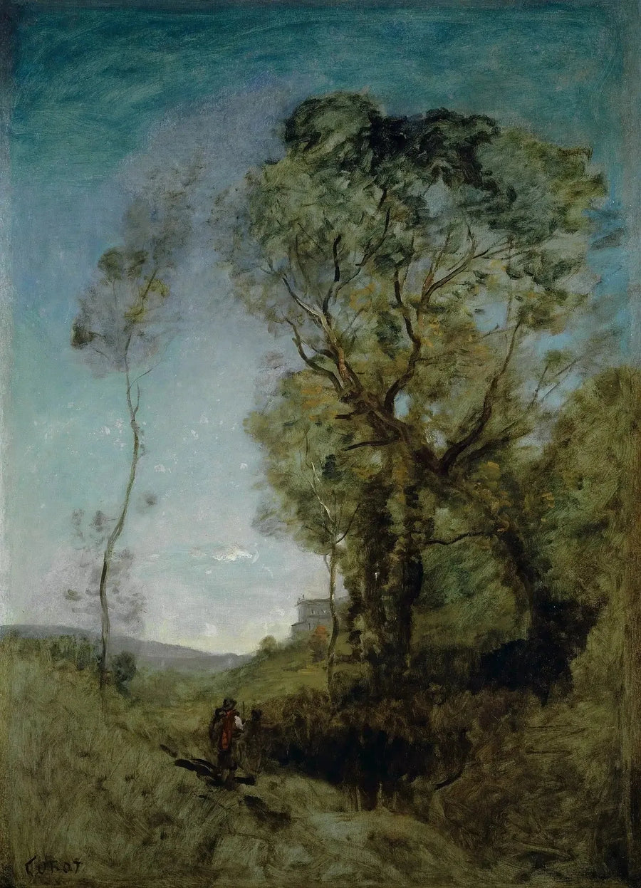 Den italienske villaen bak pinjene - Jean-Baptiste Camille Corot
