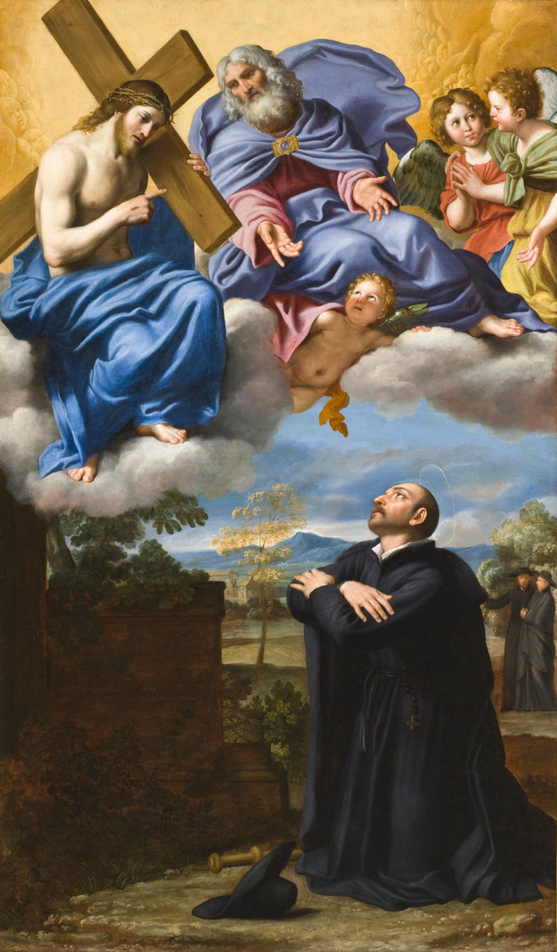 Visjonen av Kristus og Gud Faderen fra Saint Ignatius av Loyola i La Storta - Domenichino