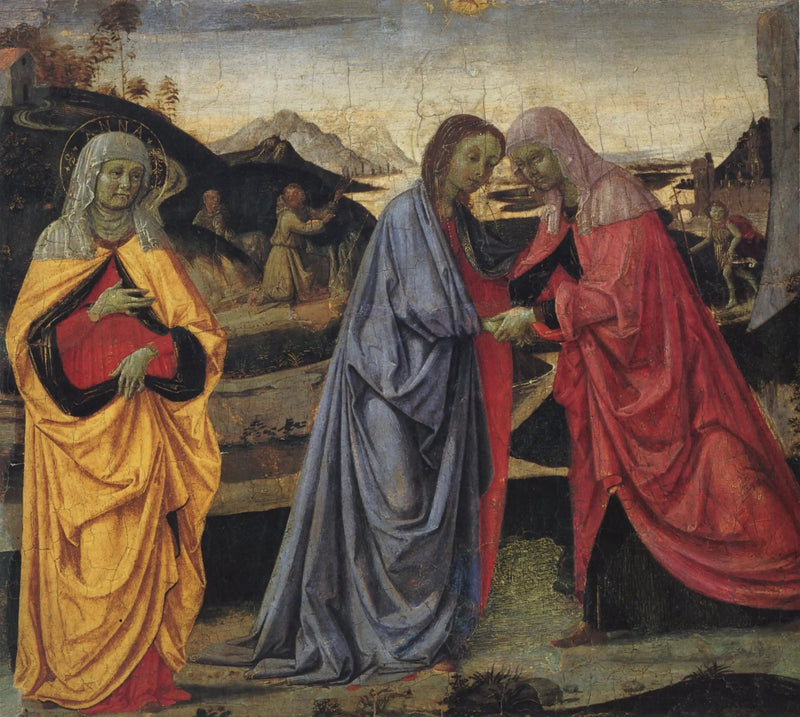 Jomfru Marias besøkelse med Santa Anna - Pietro Perugino