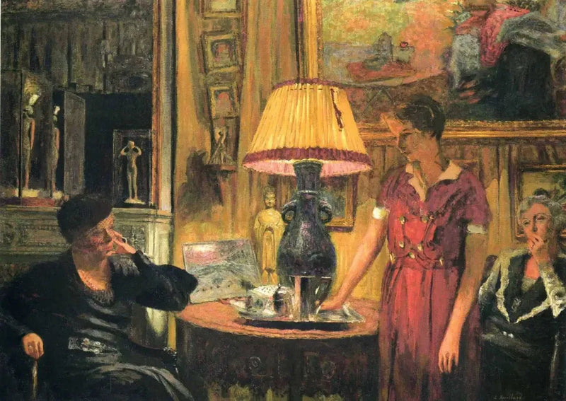 Besøket hos Madame Hessel - Édouard Vuillard