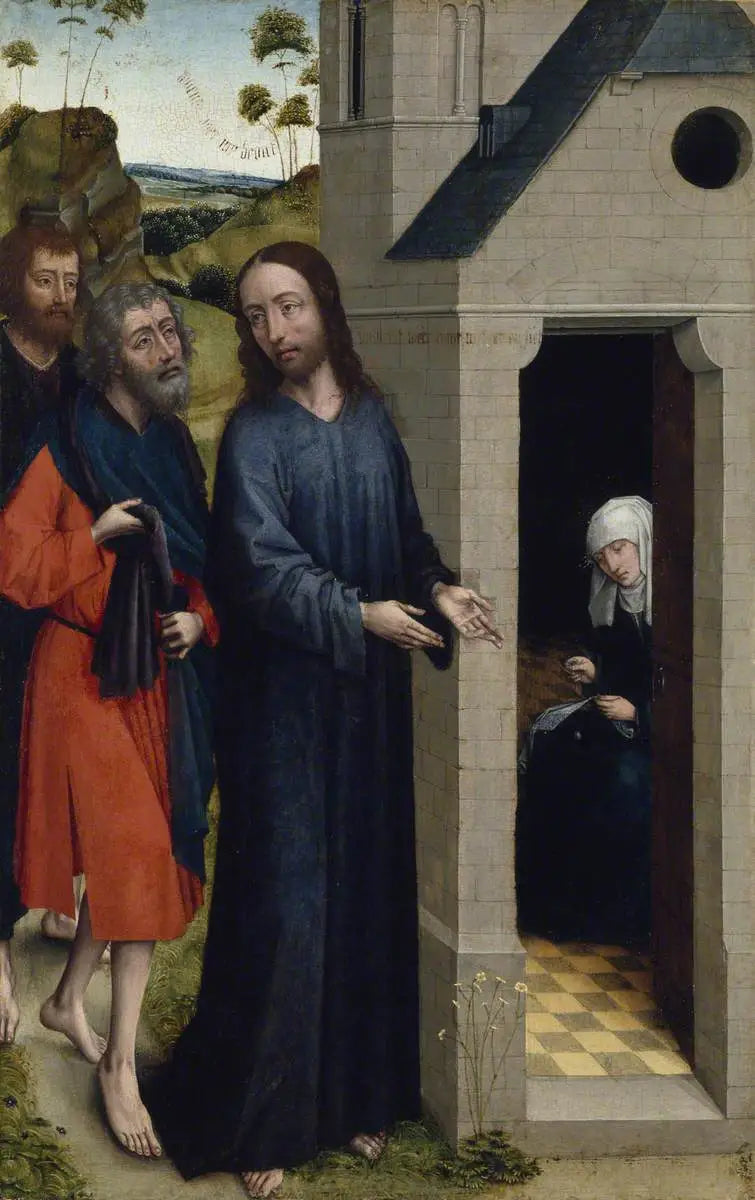 Andrés og Simon Pierre sin kall (sannsynligvis en venstre fløy av et alterbilde) - Rogier van der Weyden