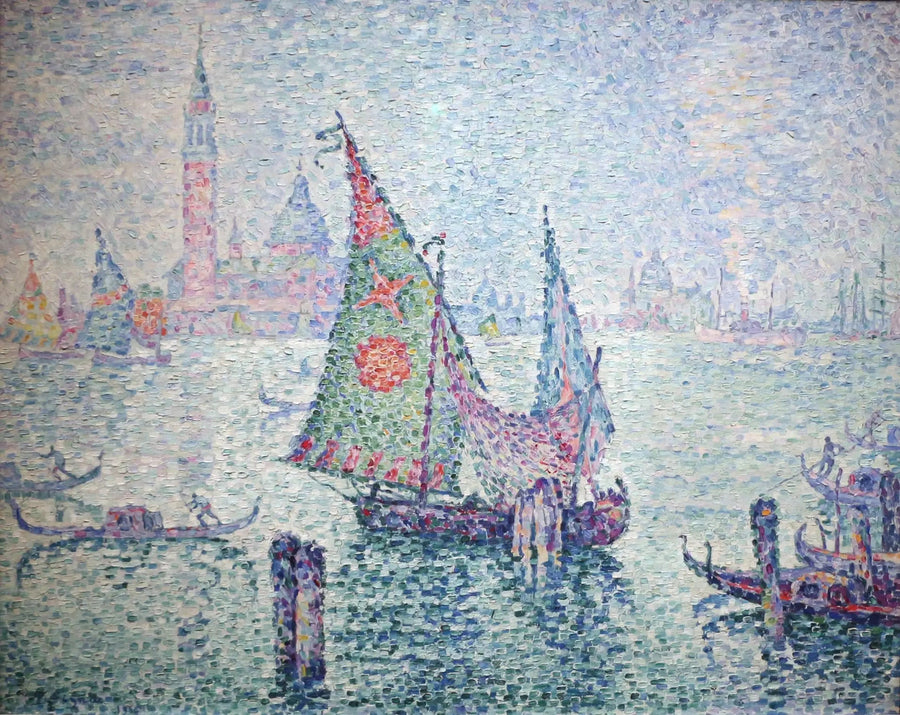 Den grønne seilbåten - Paul Signac