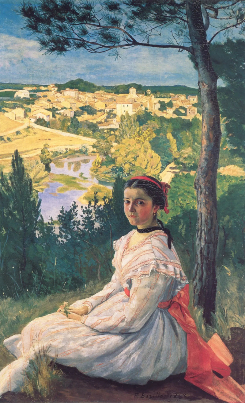 Utsikten over landsbyen - Frédéric Bazille
