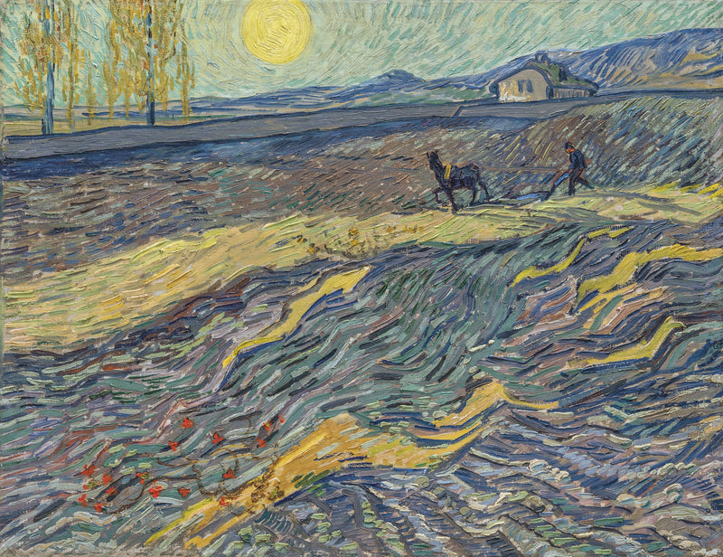 Pløyer på en åker - Vincent van Gogh