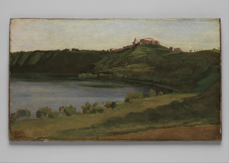 Lac Albano og Castel Gandolfo - Jean-Baptiste Camille Corot