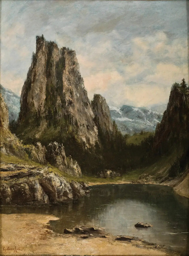 Innsjø i fjellene - Gustave Courbet