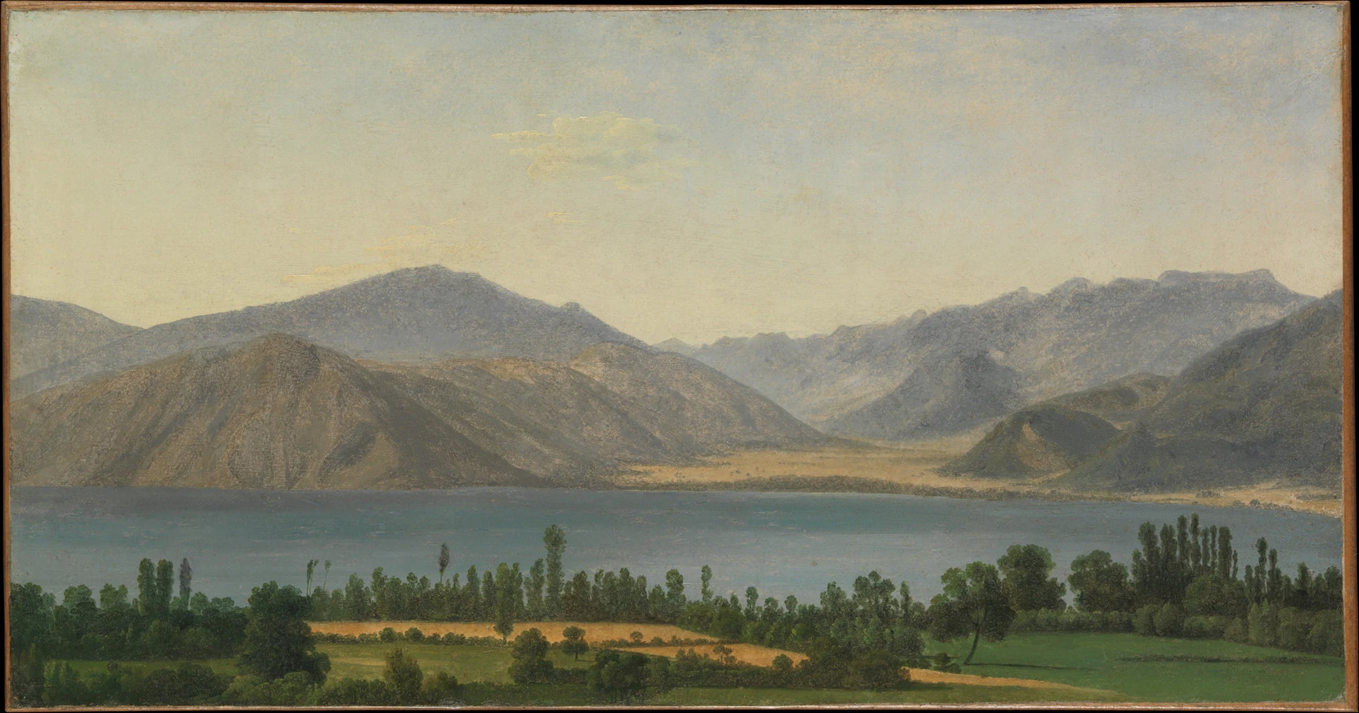Lac Fucino et les montagnes des Abruzzes - Joseph Bidauld