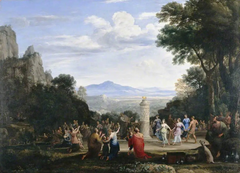 Tilbedelsen av den gyldne kalv - Claude Lorrain
