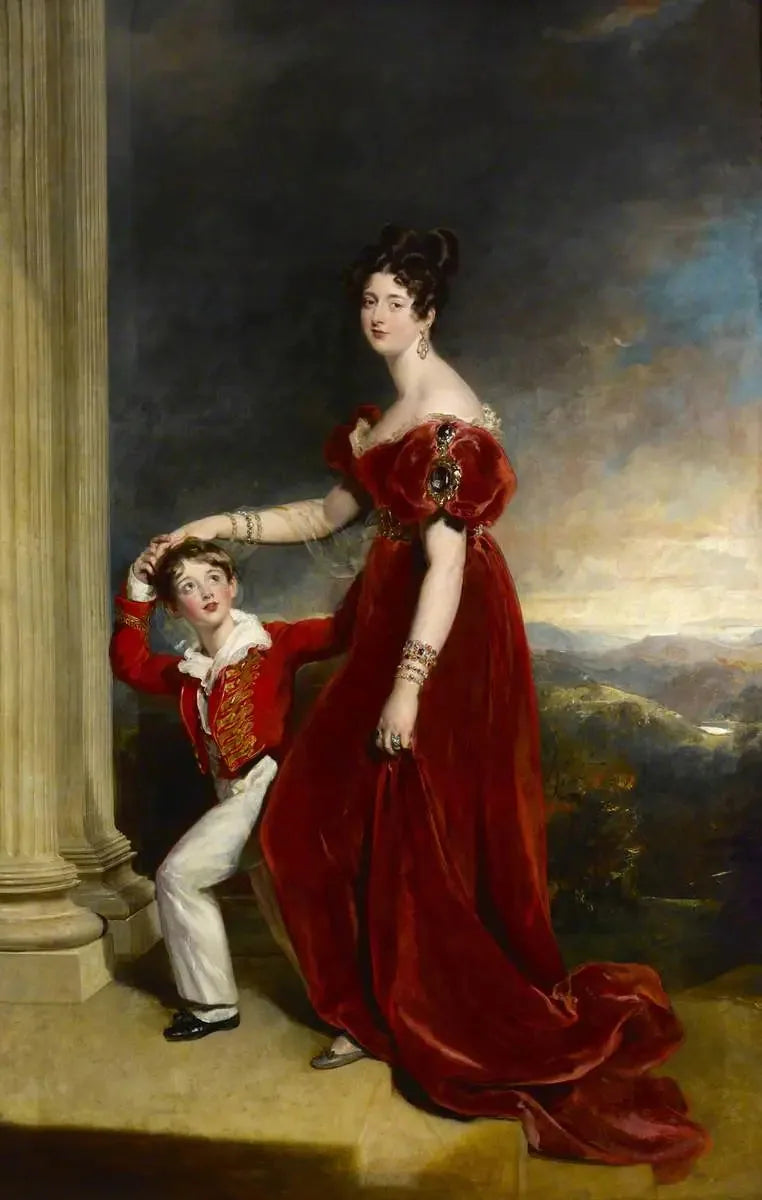Lady Frances Anne Emily Vane-Tempest, marchioness de Londonderry (1800-1865) og hennes sønn George Henry Robert Charles William Vane-Tempest, viscount Seaham, senere 5. marchioness de Londonderry (1821-1884) - Thomas Lawrence