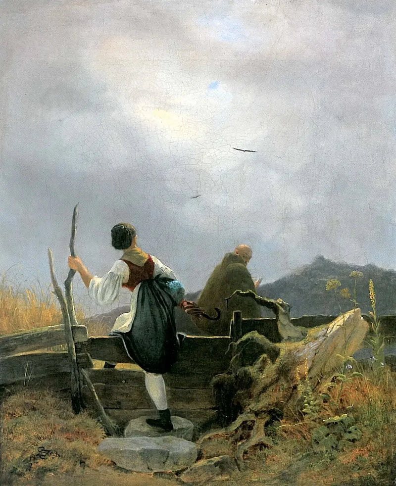 Melkekanne og Munk - Carl Spitzweg