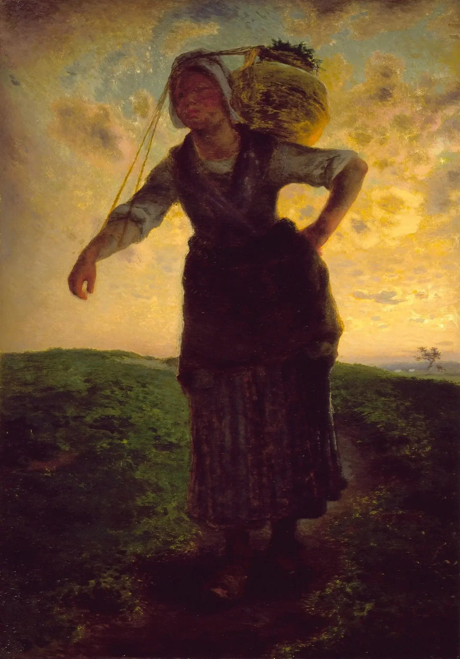 Normandisk melkefarm i Gréville - Jean-François Millet