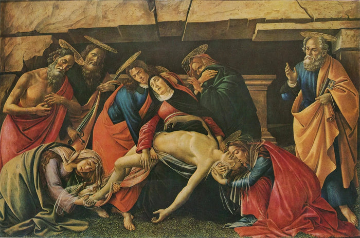 Klagesangen over den døde Kristus av München, ca 1490-1495 - Botticelli