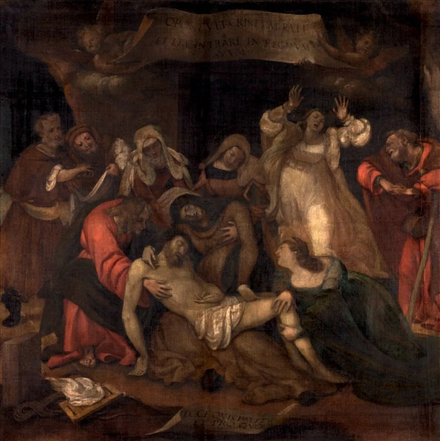 Sorg over den døde Kristus - Lorenzo Lotto