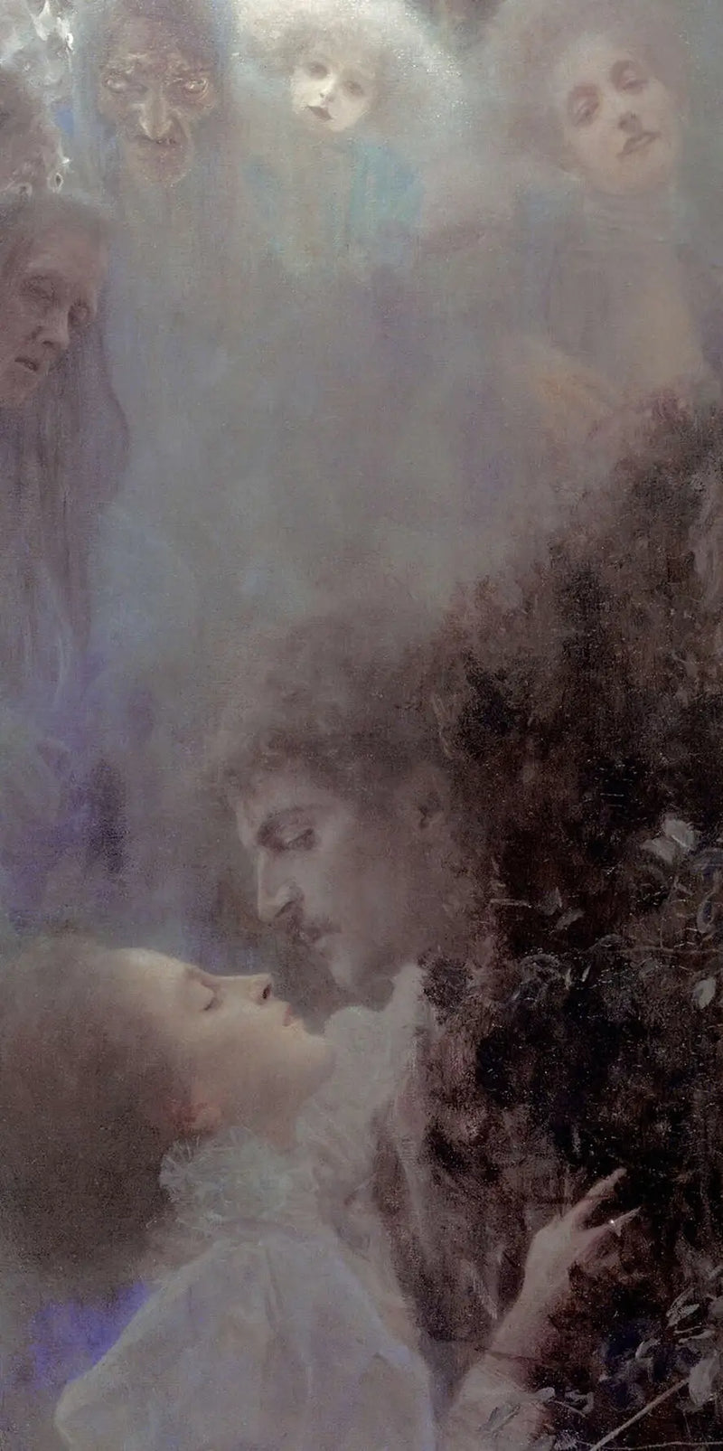 💘 Kjærlighet (detalj) – Gustav Klimt (ca. 1895)