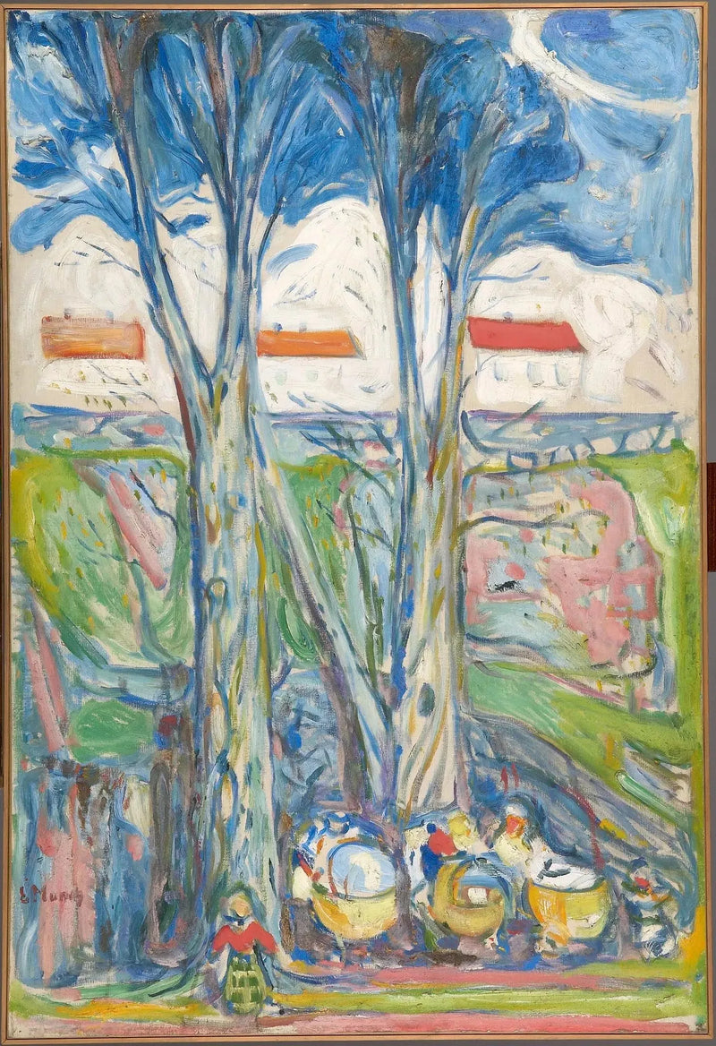 Landeaux under store trær - Edvard Munch
