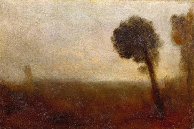 Landskap med et tre til høyre - J. M. W. Turner