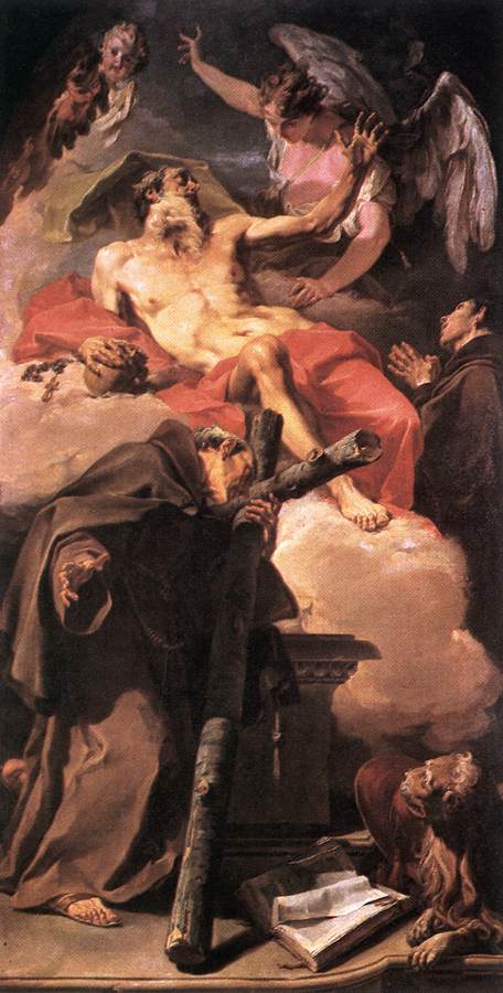 L’apothéose de saint Jérôme avec saint Pierre d’Alcántara et Antonino da Patti - Giovanni Battista Pittoni - Alpha