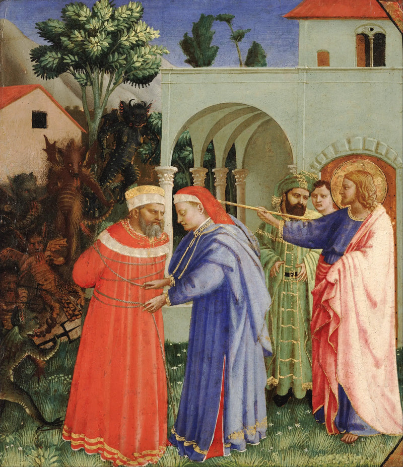 Apostelen Johannes den Døperen frigjør magikeren Hermogenes - Fra Angelico

Source:
L'apôtre saint Jacques le Majeur libérant le magicien Hermogène - Fra Angelico
