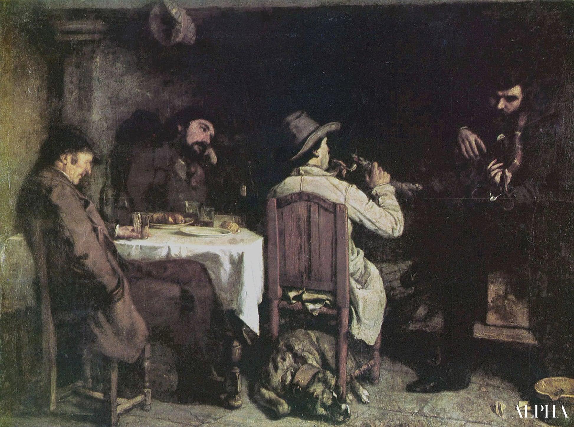 Ettermiddagen i Ornans - Gustave Courbet - Høykvalitets reproduksjoner av malerier og bilder