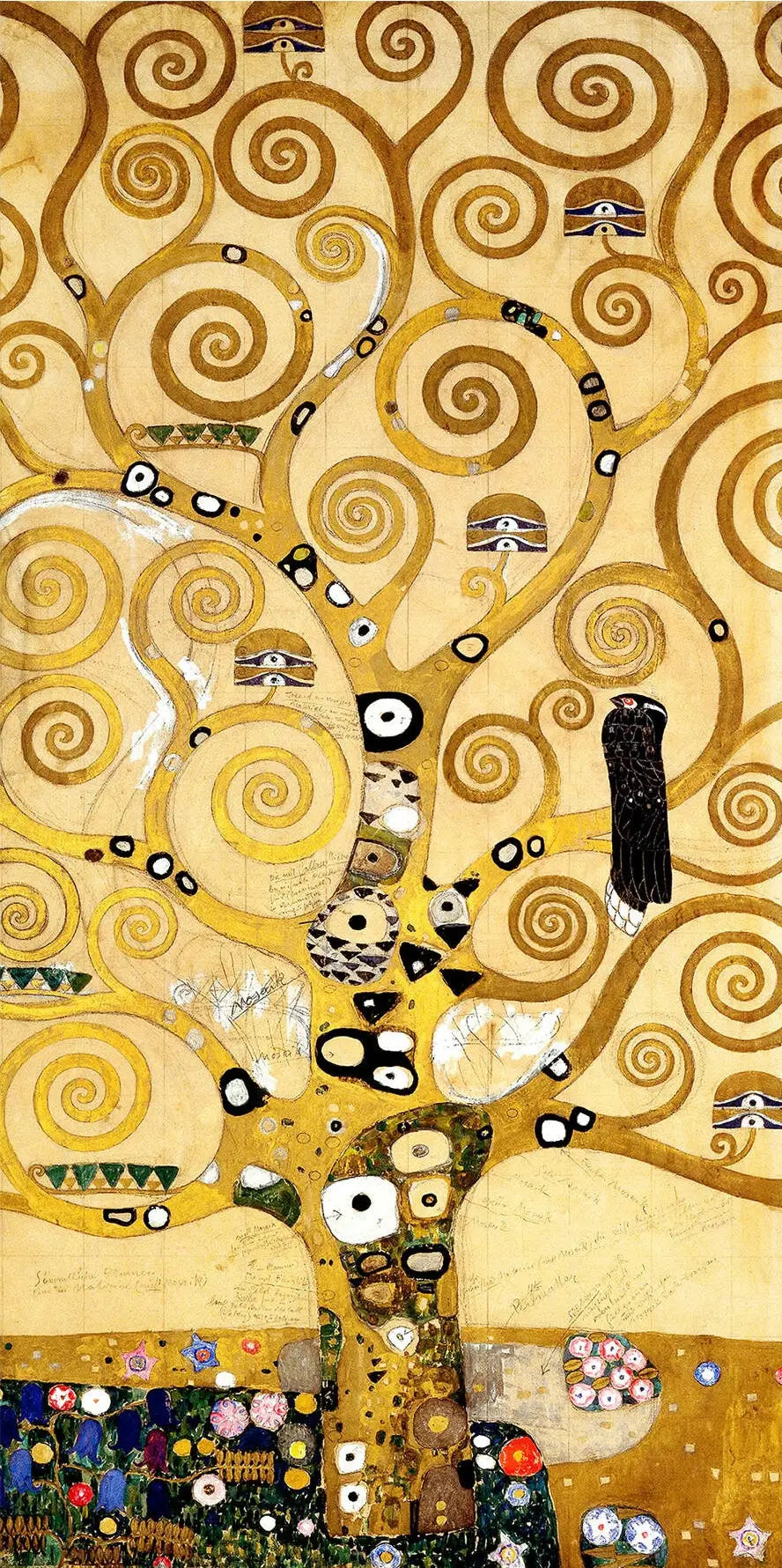 Reproduction du tableau « L’Arbre de Vie Central - Gustav Klimt » par Alpha Reproduction en peinture à l’huile