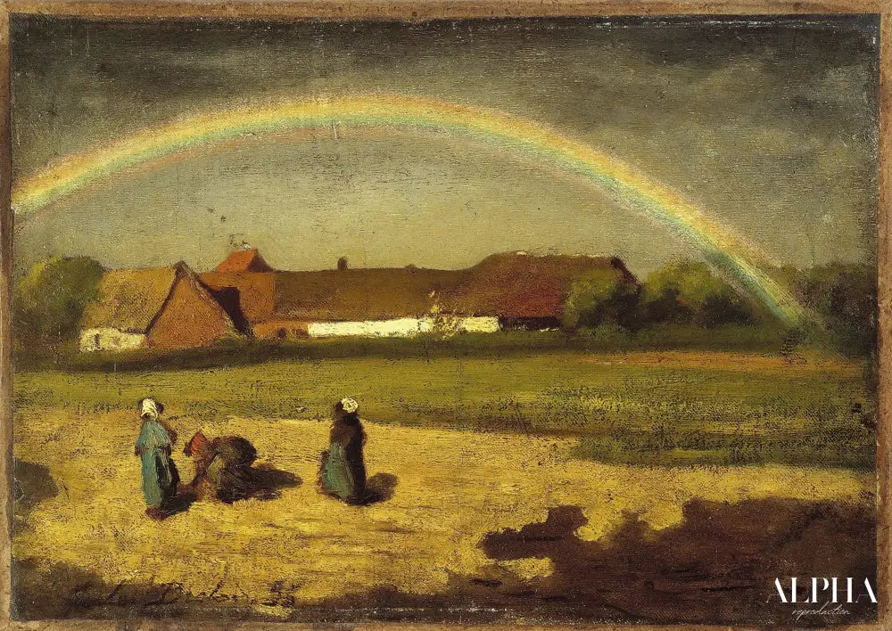 L'arc-en-ciel à Courrières - Jules Breton - Reproductions de tableaux et peintures haut de gamme