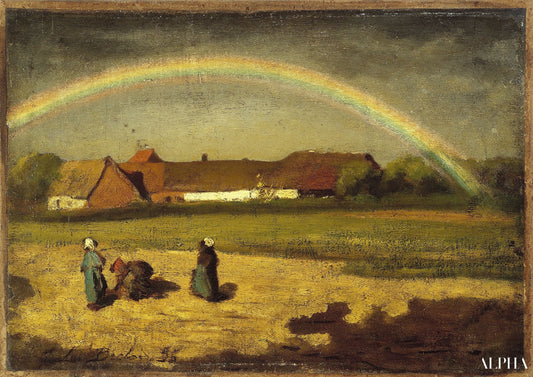 L'arc-en-ciel à Courrières - Jules Breton - Reproductions de tableaux et peintures haut de gamme