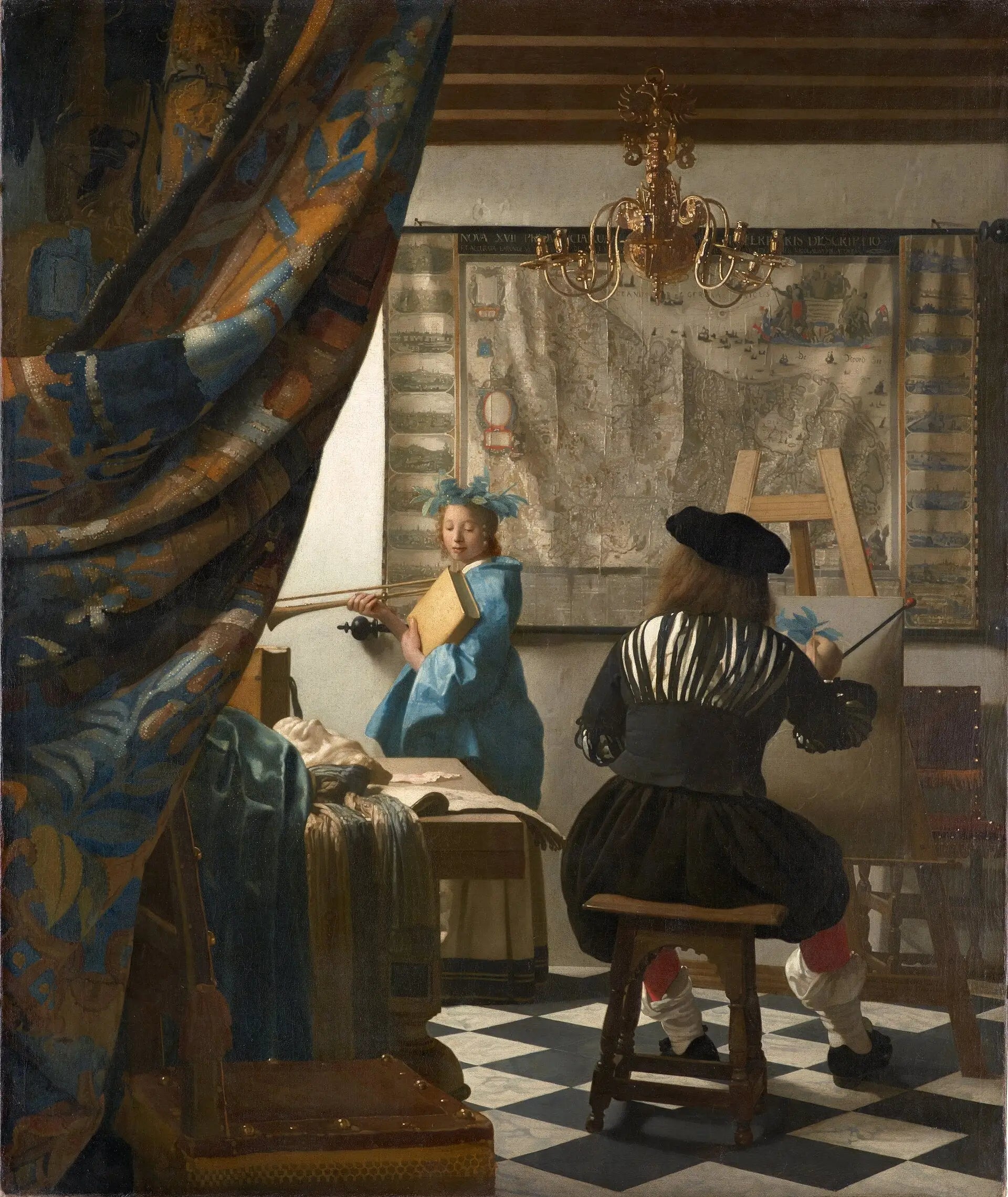 Reproduction du tableau « L'Art de la peinture - Johannes Vermeer » par Alpha Reproduction en peinture à l’huile
