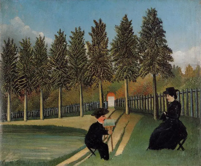 Kunstneren som maler sin kone - Henri Rousseau
