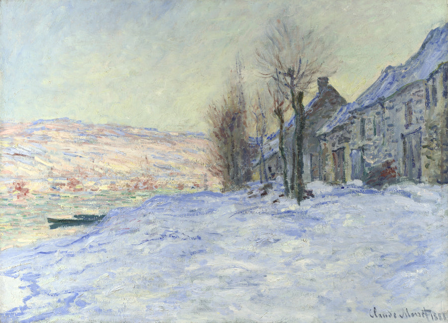 Lavacourt under snøen W511 - Claude Monet